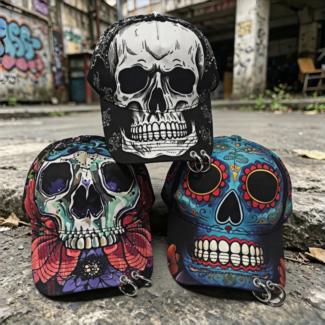 Gothic Skull Ring - Unisex Day of the Dead Sugar