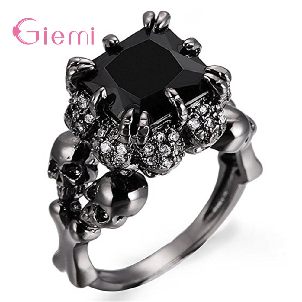 Gothic Skull Ring - Skull Ring For Women Punk Style