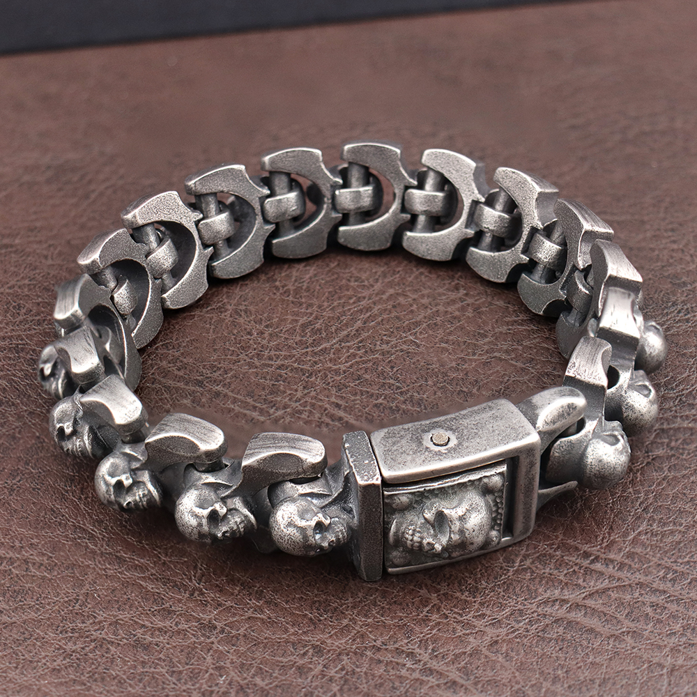 Gothic Skull Ring - Vintage Men's Domineering Skull Bracelet Trendy