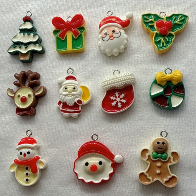 Jewelry & Watches Sp Zo O - 10pcs Christmas Cartoon Series Resin Pendant
