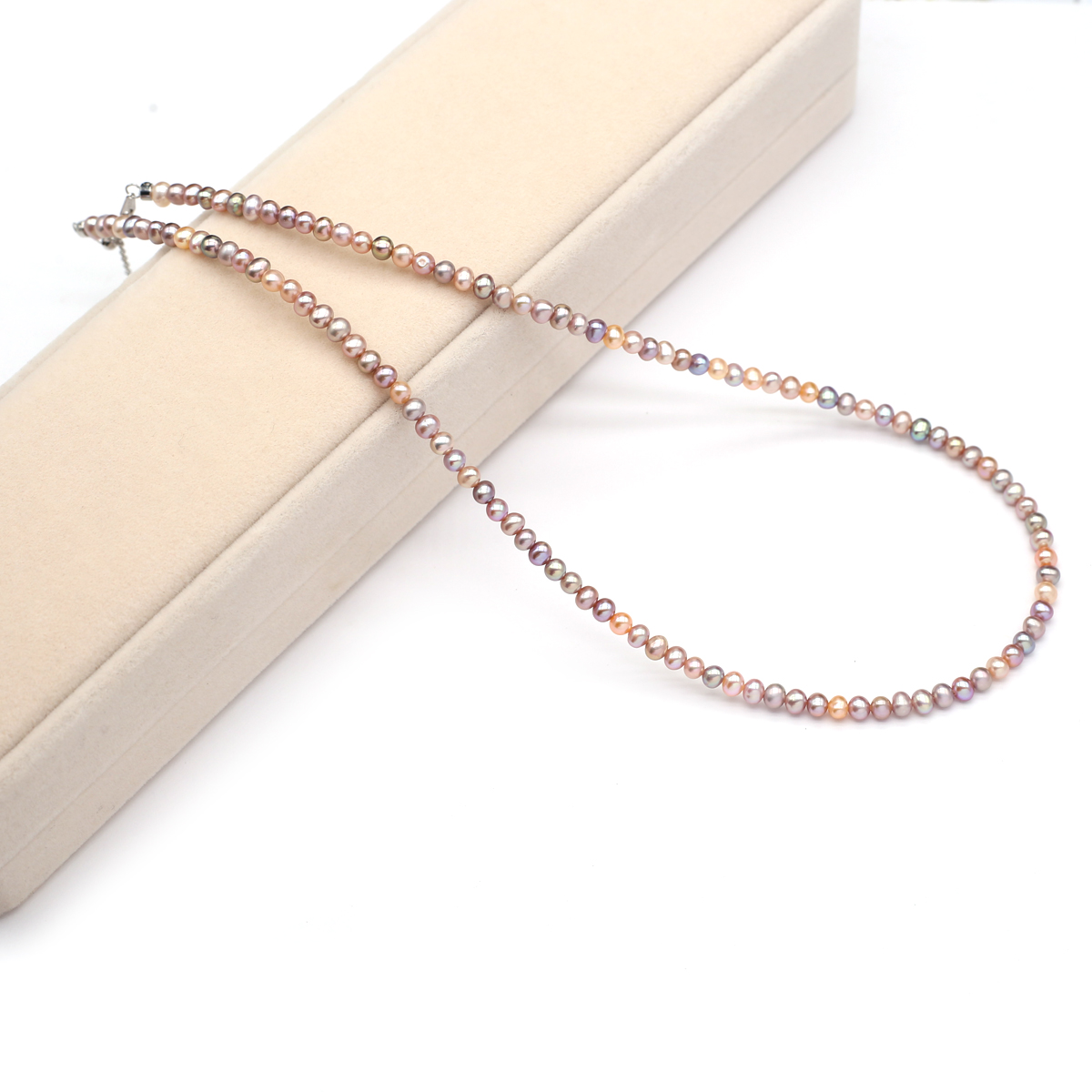 Jewelry & Watches Sp Zo O - Real Natural Freshwater Pearl Necklace 3-4mm