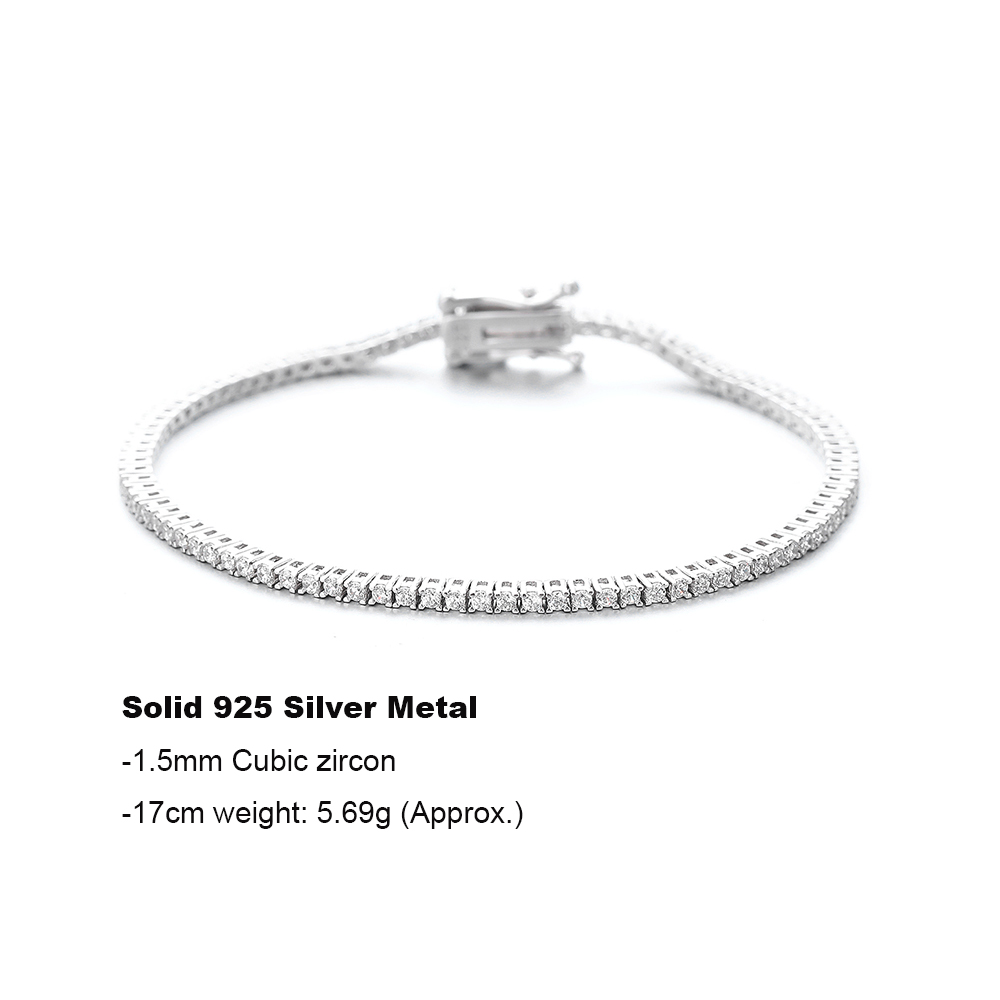 YLMyself 925 Sterling Silver T - Tennis Bracelet Cubic 评论和价格