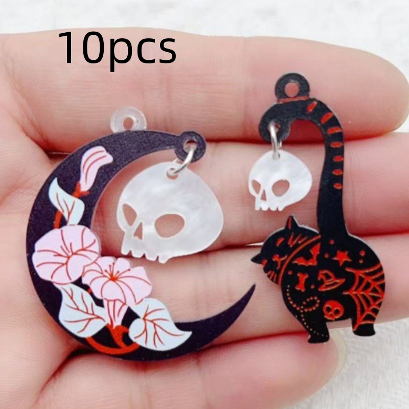 10pcs Halloween Acrylic Ghost  - Jewelry & Watches Sp Zo O 评论和价格