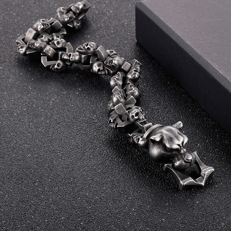 Fongten Skull Tiger Bracelet f - Gothic Skull Ring 评论和价格