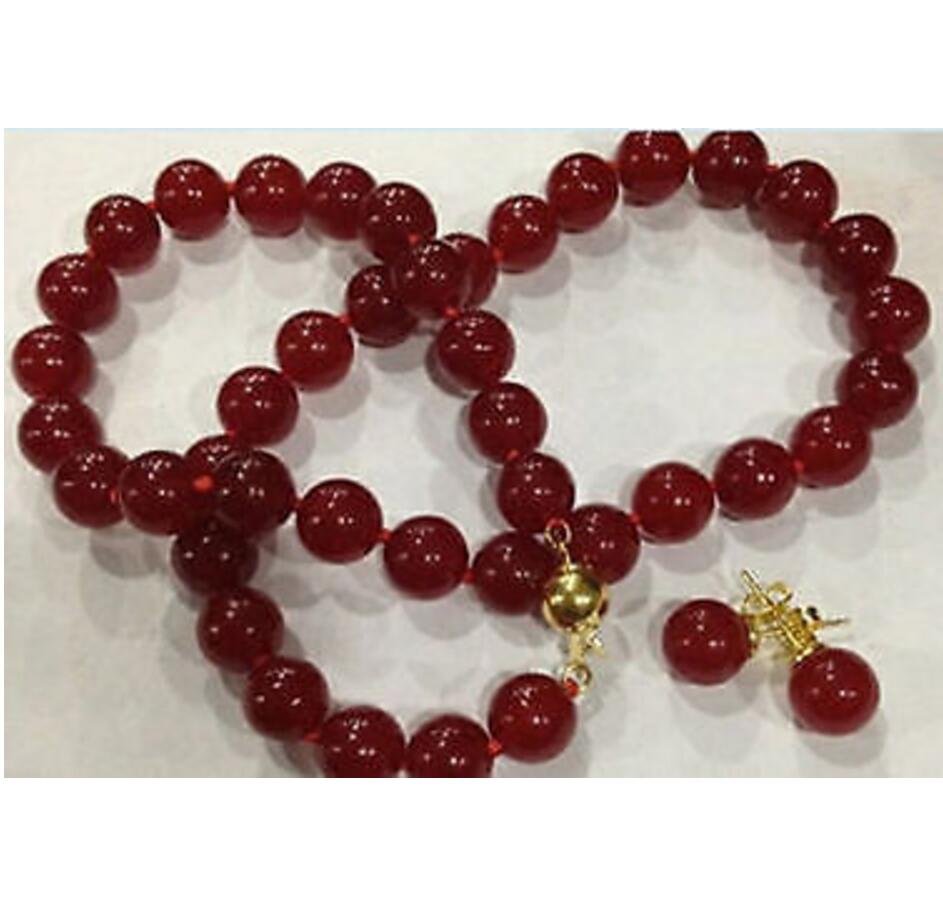 Jewelry 8mm Red jade Round Bea - Fine Jewelry Watches Women 评论和价格