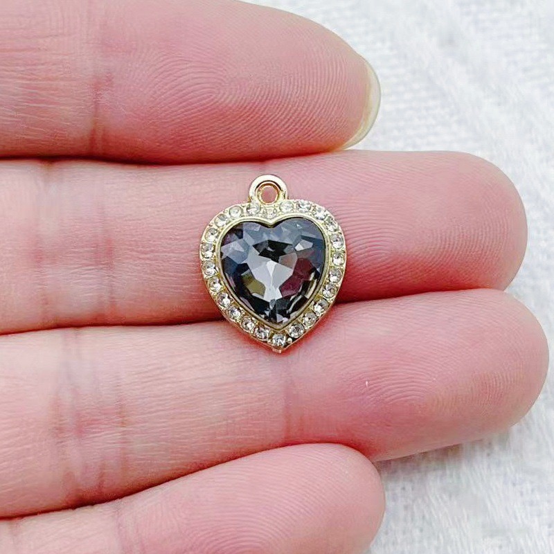 10pcs heart-shaped inlaid colo - Jewelry & Watches Sp Zo O 评论和价格