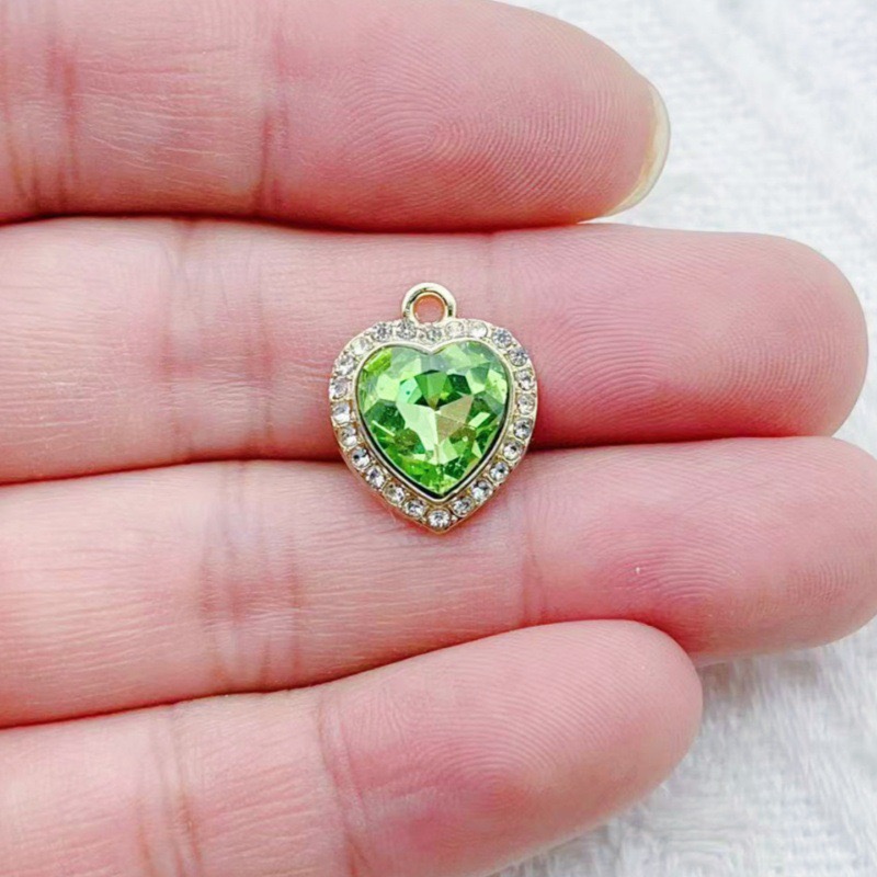 10pcs heart-shaped inlaid colo - Jewelry & Watches Sp Zo O 评论和价格