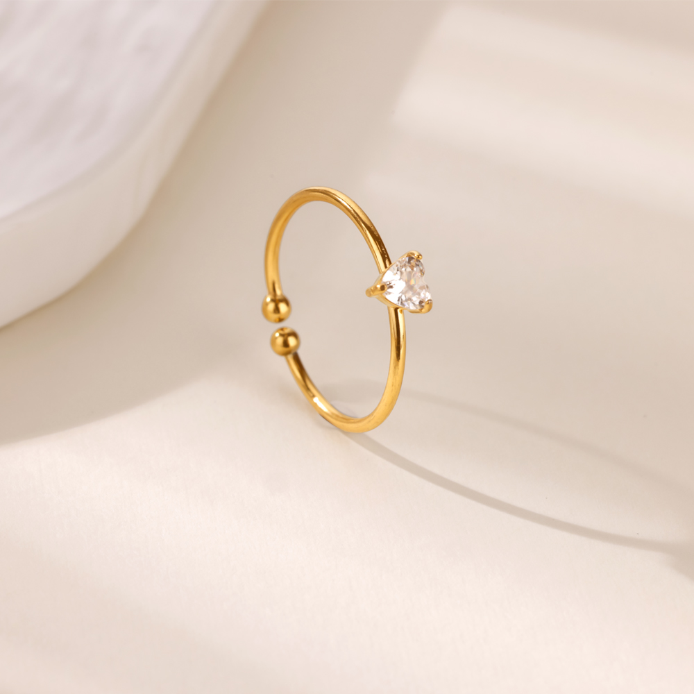 12 Birthstone Zirconia Heart R - Birthstone Ring Set 评论和价格