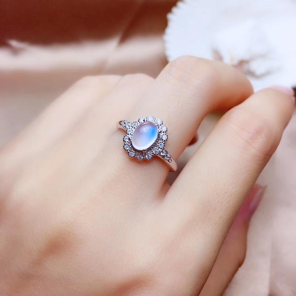 new style natural moonstone ri - Birthstone Ring Set 评论和价格