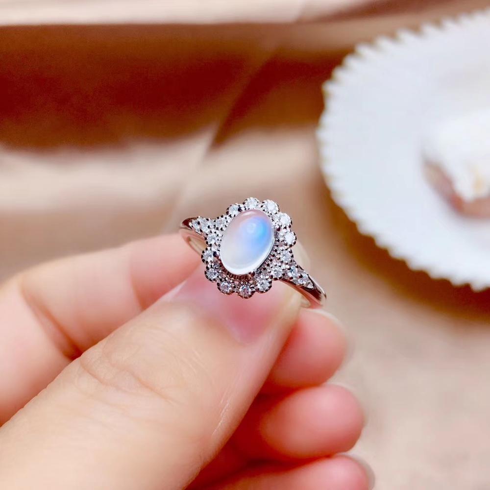 new style natural moonstone ri - Birthstone Ring Set 评论和价格