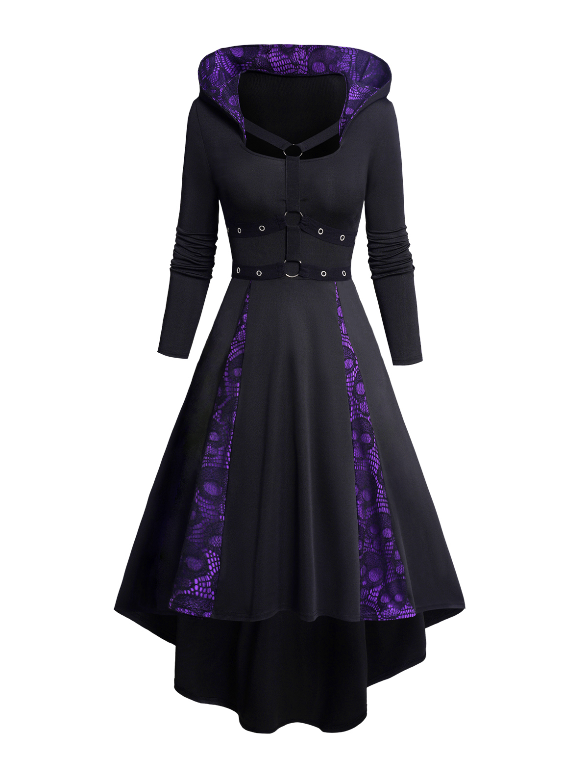 Women's Hoodie Dresses Hallowe - Gothic Skull Ring 评论和价格