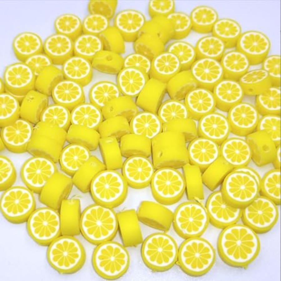200Pcs Yellow Lemon Polymer Cl - Jewelry & Watches Sp Zo O 评论和价格