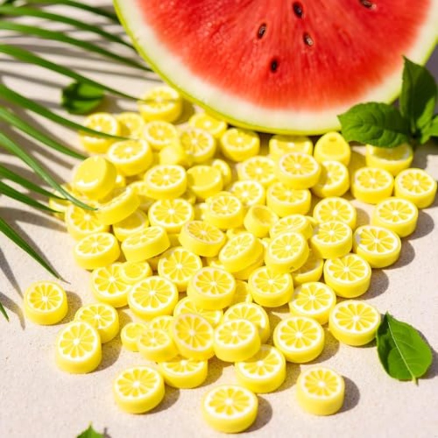 200Pcs Yellow Lemon Polymer Cl - Jewelry & Watches Sp Zo O 评论和价格
