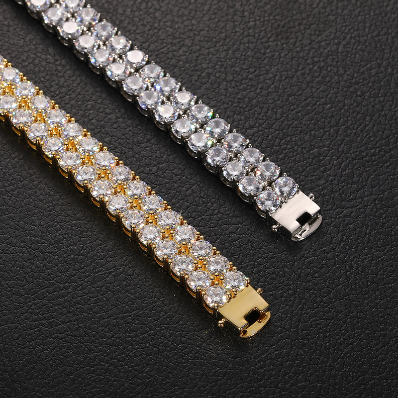 TUHE Unisex iced out Moissanit - Tennis Bracelet Cubic 评论和价格