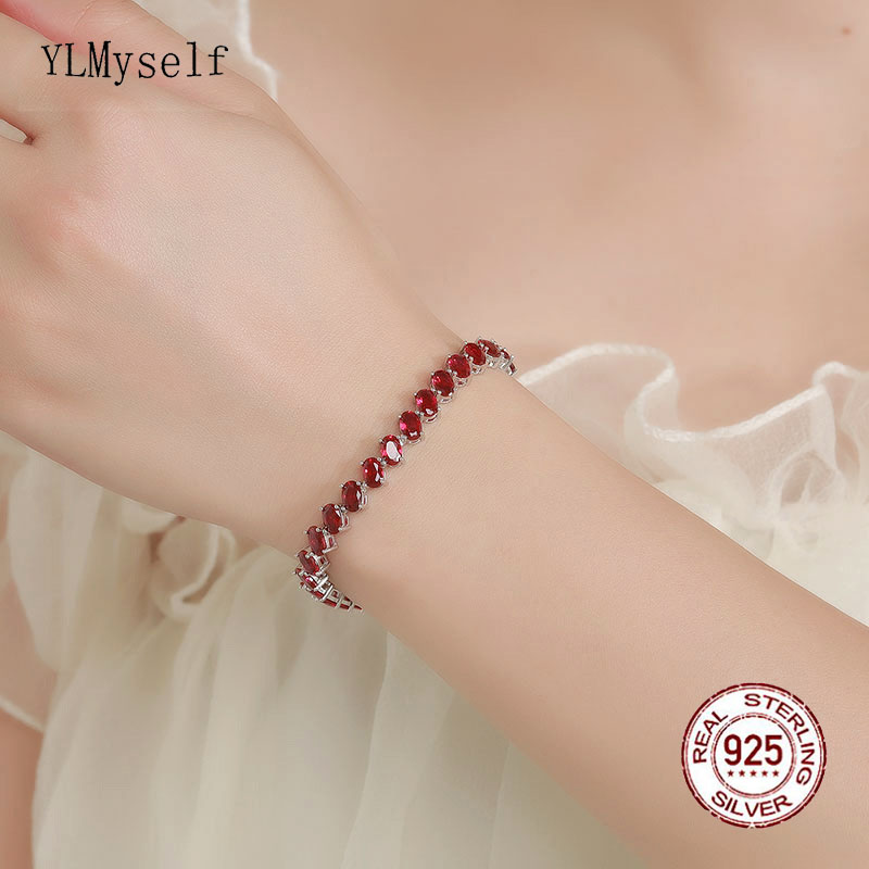 Real 925 Fine Jewelry Pave 4*6 - Tennis Bracelet Cubic 评论和价格