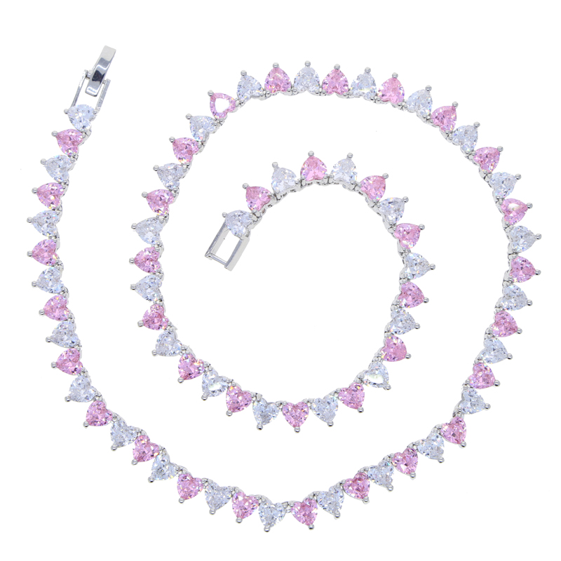 Wholesale 5A Heart Shaped Iced - Tennis Bracelet Cubic 评论和价格