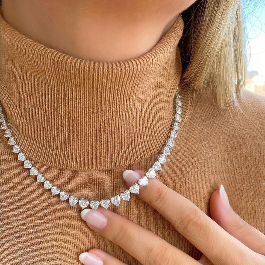 Wholesale 5A Heart Shaped Iced - Tennis Bracelet Cubic 评论和价格