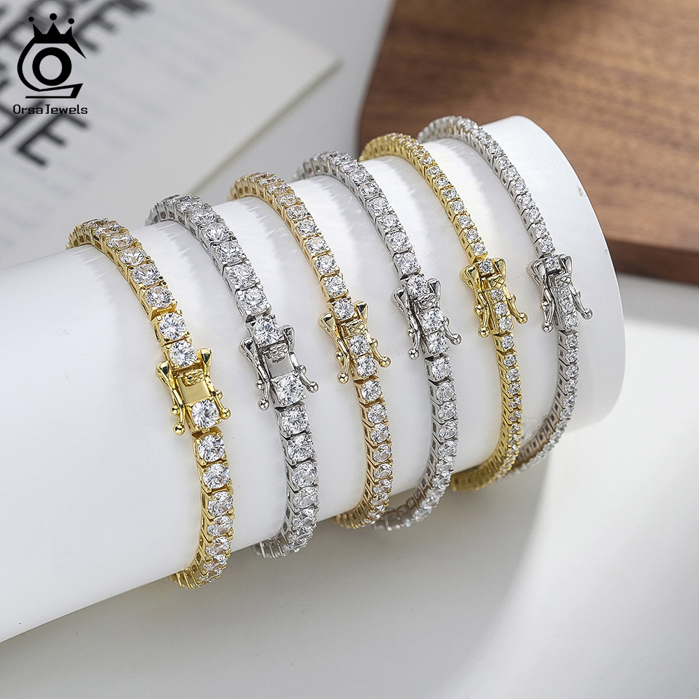ORSA JEWELS 2mm 3mm 4mm 5A Cub - Tennis Bracelet Cubic 评论和价格