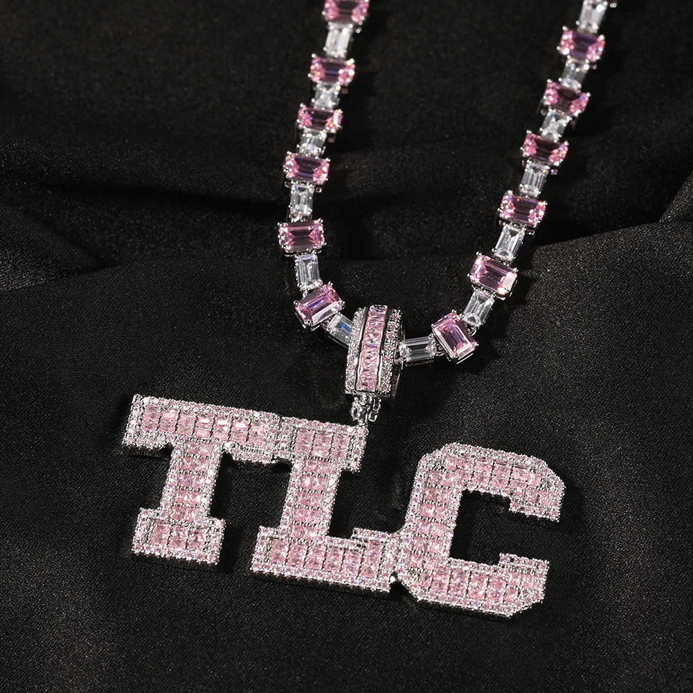 Uwin Pink Baguette Letters Cus - Tennis Bracelet Cubic 评论和价格