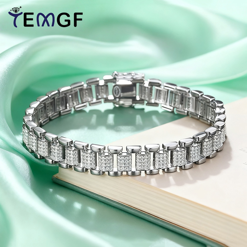 TEMGF Full Moissanite Bracelet - Fine Jewelry Watches Women 评论和价格