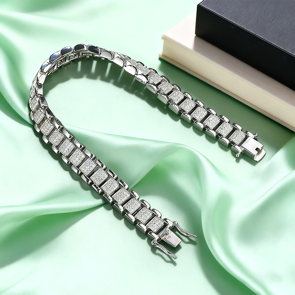 TEMGF Full Moissanite Bracelet - Fine Jewelry Watches Women 评论和价格