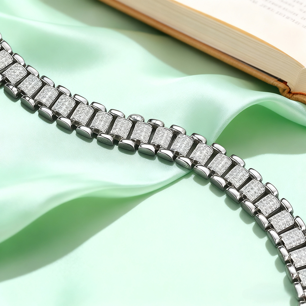 TEMGF Full Moissanite Bracelet - Fine Jewelry Watches Women 评论和价格