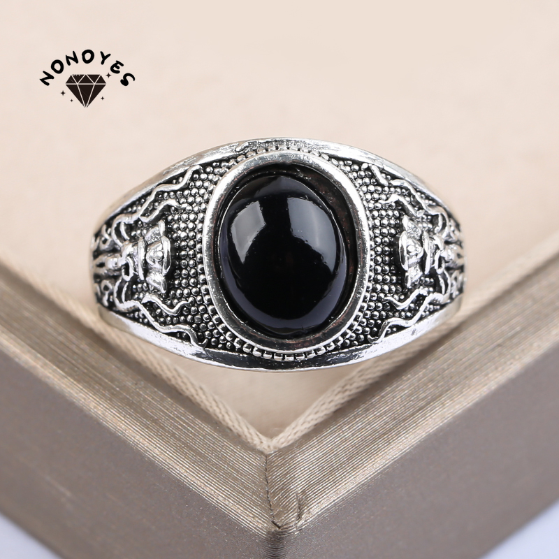 Nonoyes Fashion Men's Black Sk - Gothic Skull Ring 评论和价格