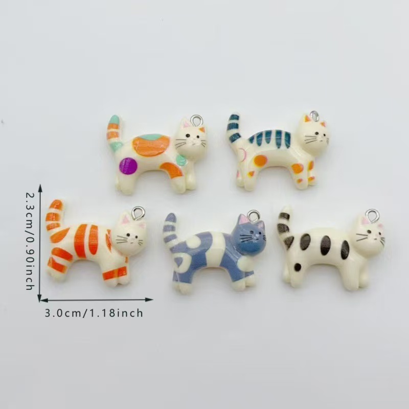 10pcs resin cartoon cat animal - Jewelry & Watches Sp Zo O 评论和价格