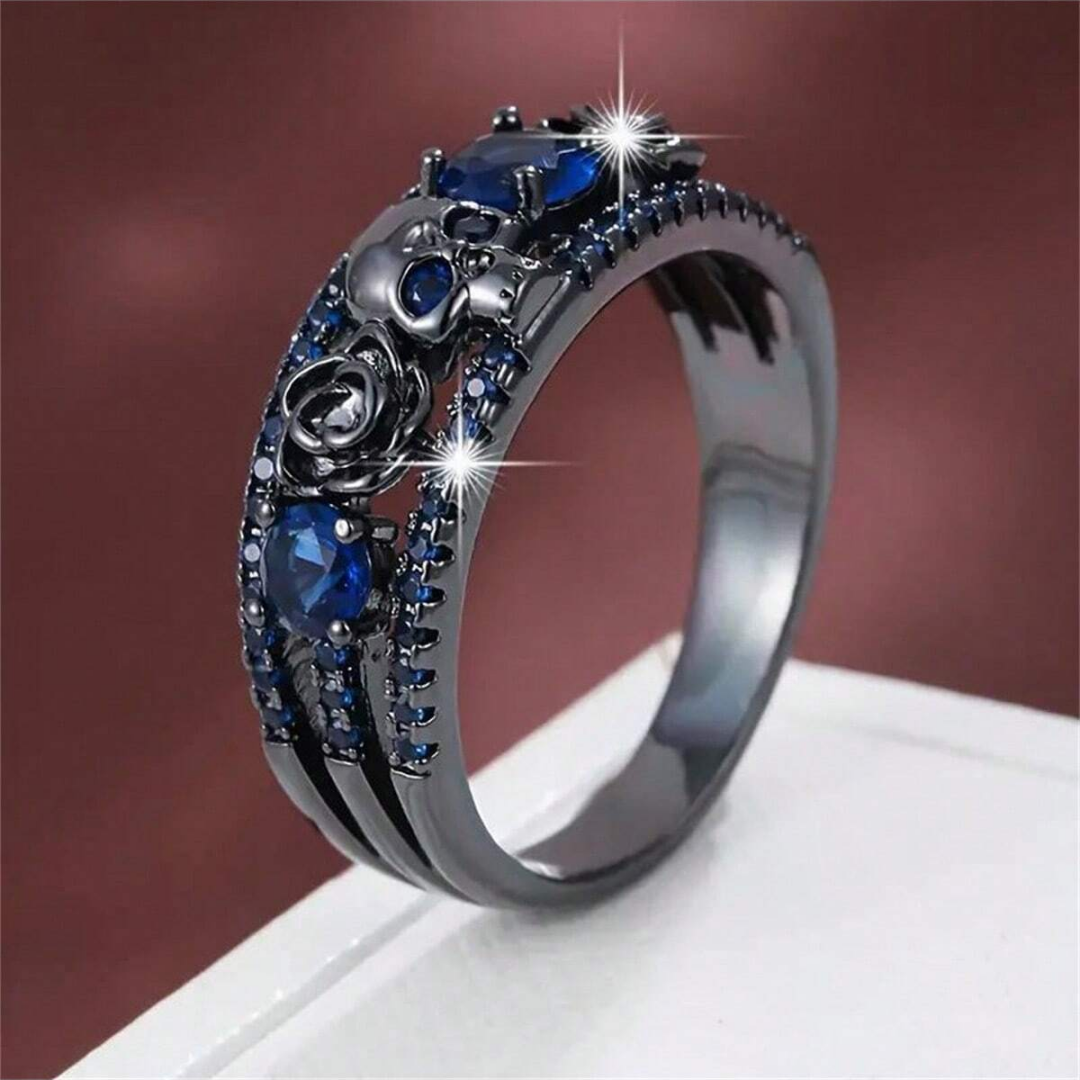 Punk Gun Black Color Women's Z - Gothic Skull Ring 评论和价格