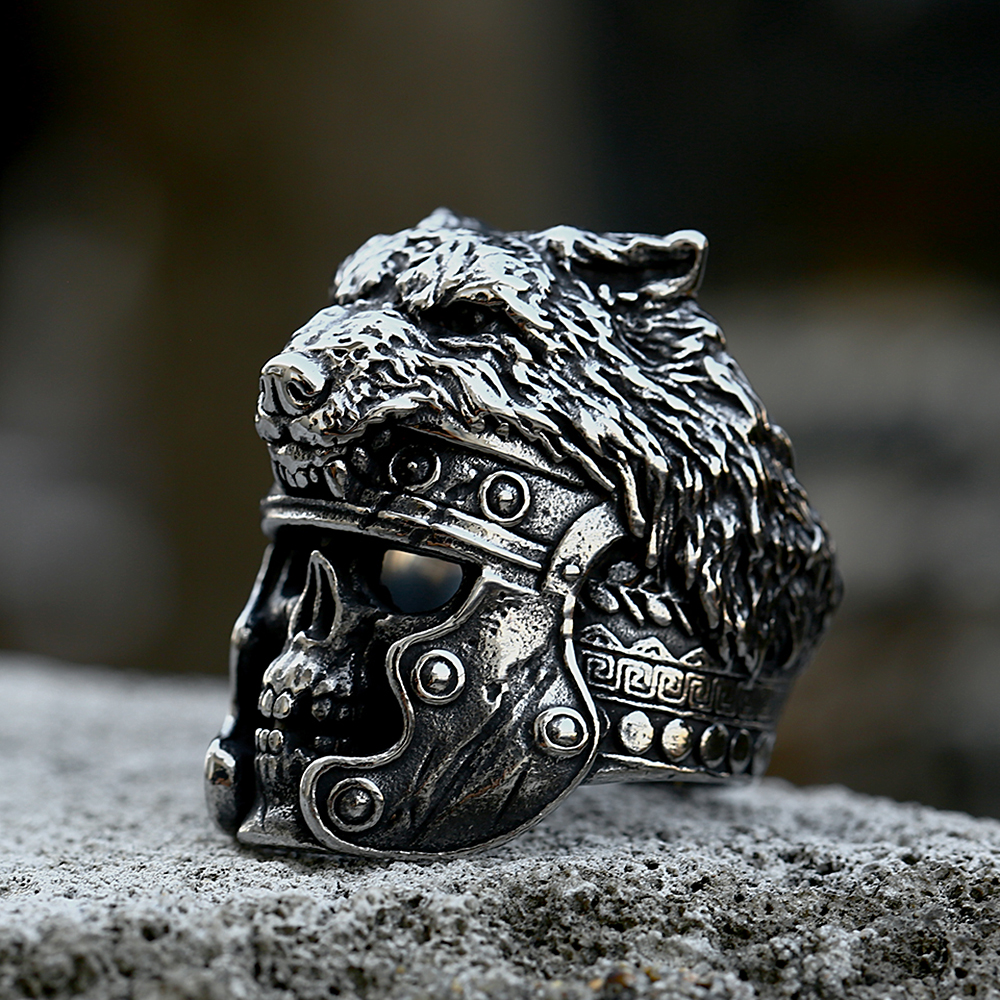 Vintage Domineering Viking Wol - Gothic Skull Ring 评论和价格