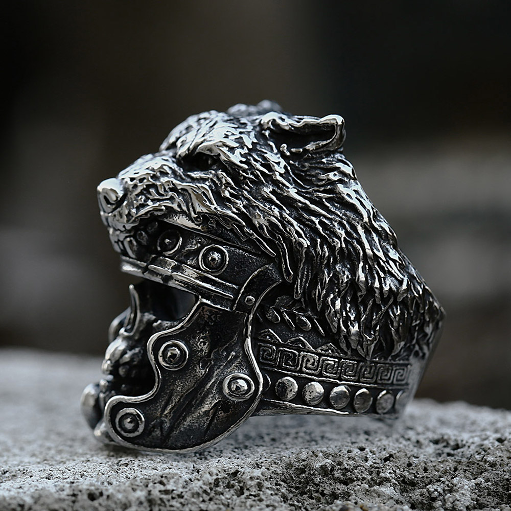 Vintage Domineering Viking Wol - Gothic Skull Ring 评论和价格