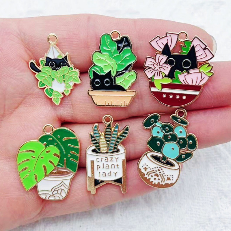 10pcs Cactus Plant Oil Drop Al - Jewelry & Watches Sp Zo O 评论和价格
