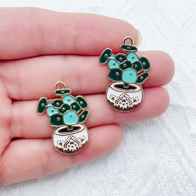 10pcs Cactus Plant Oil Drop Al - Jewelry & Watches Sp Zo O 评论和价格