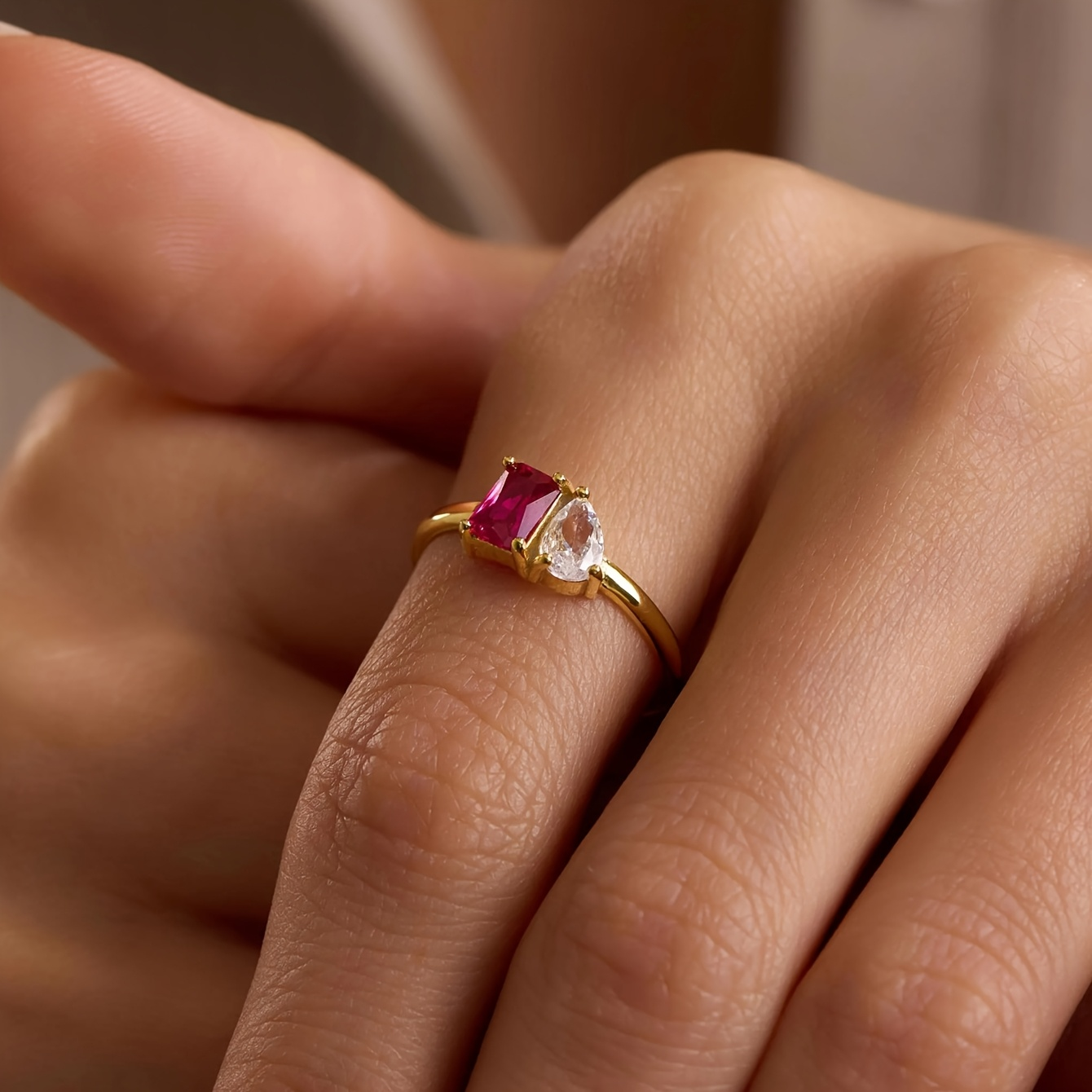 Trendy Zircon 12 Month Birthst - Birthstone Ring Set 评论和价格