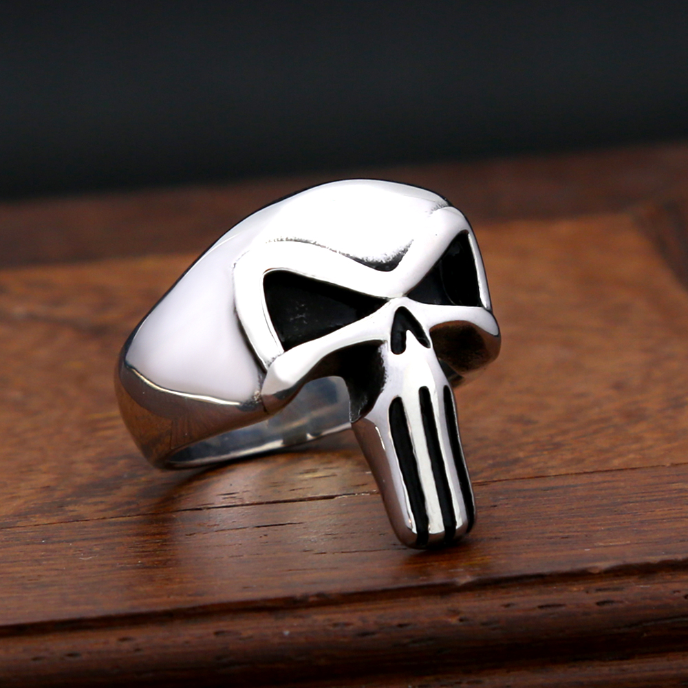 Fashion Punk Skull Rings Stain - Gothic Skull Ring 评论和价格
