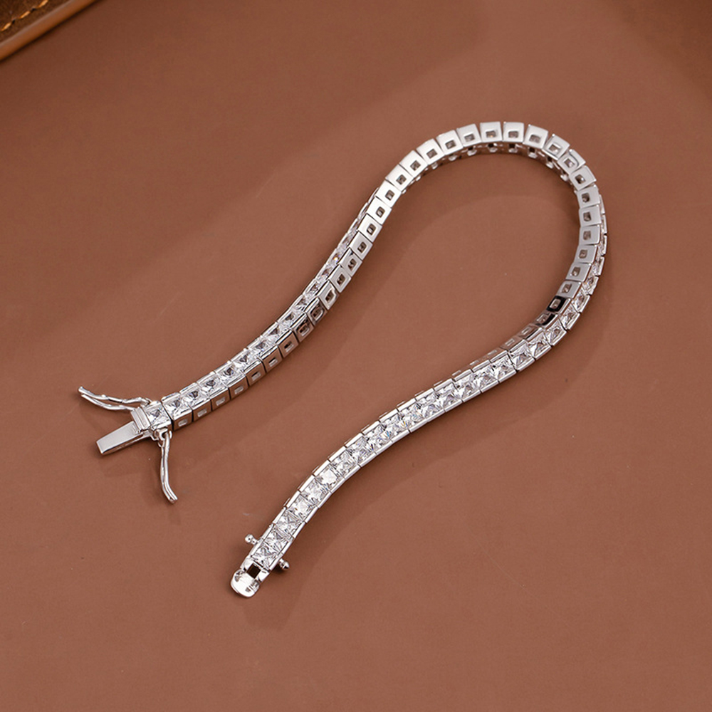 YLMyself 925 Silver Tennis Bra - Tennis Bracelet Cubic 评论和价格