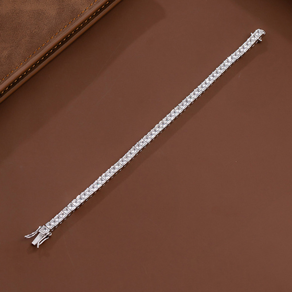 YLMyself 925 Silver Tennis Bra - Tennis Bracelet Cubic 评论和价格