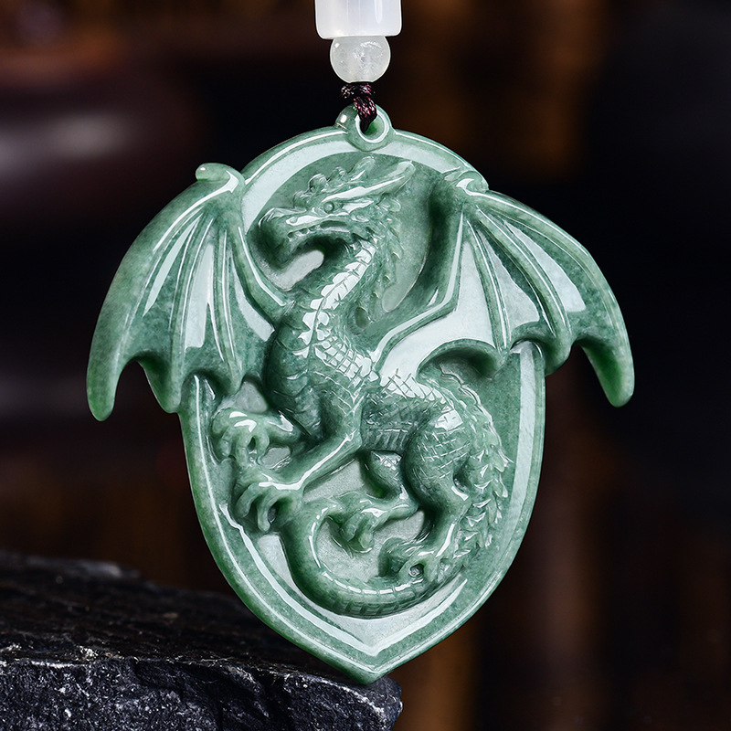 Natural Burmese Jadeite Dragon - Jewelry & Watches Sp Zo O 评论和价格