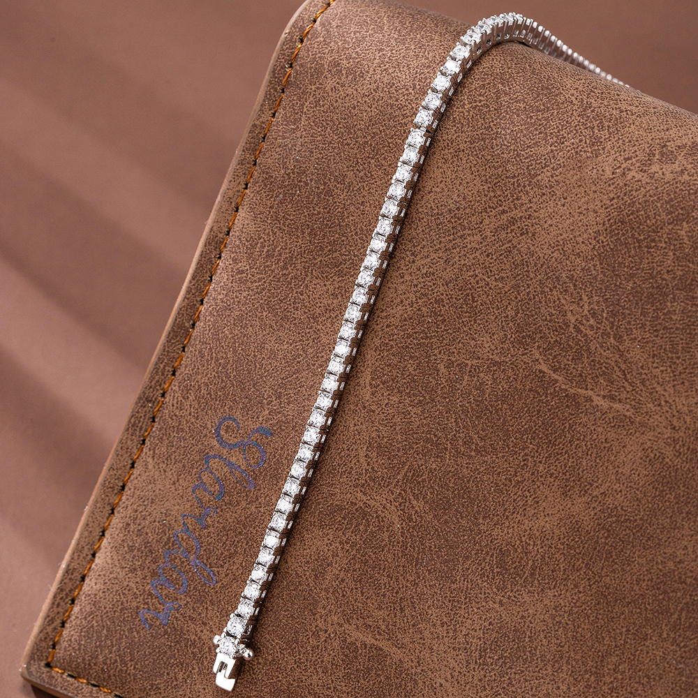 YLMyself Pure 925 Silver Tenni - Tennis Bracelet Cubic 评论和价格