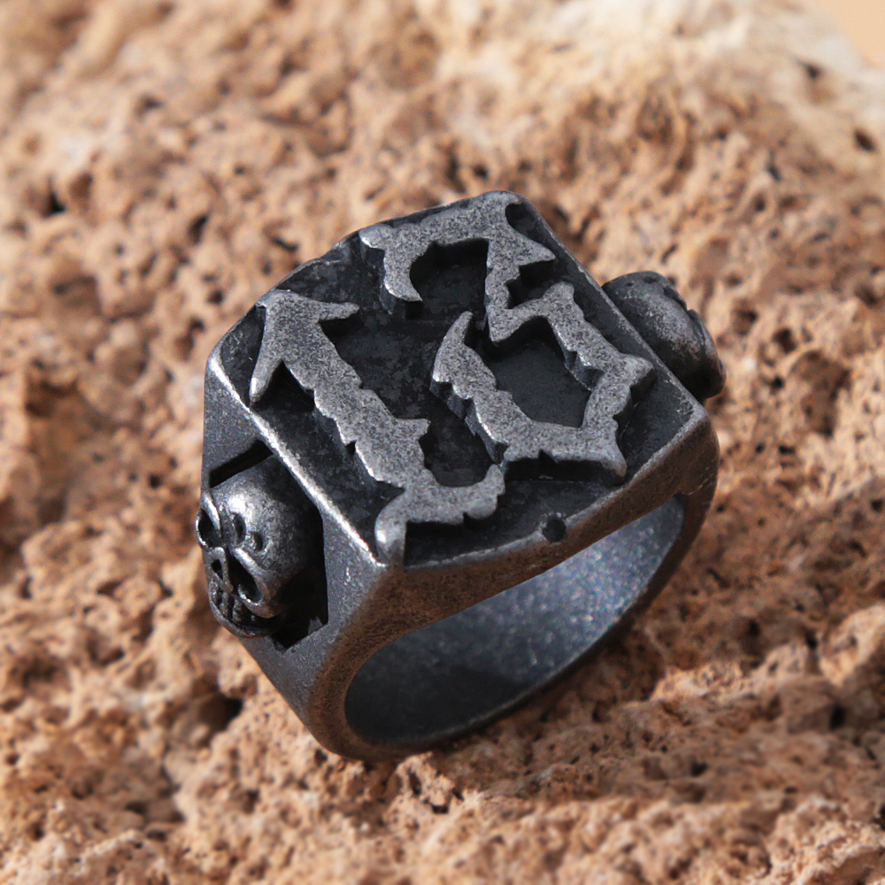 Gothic Black 13 Skull Ring Men - Gothic Skull Ring 评论和价格
