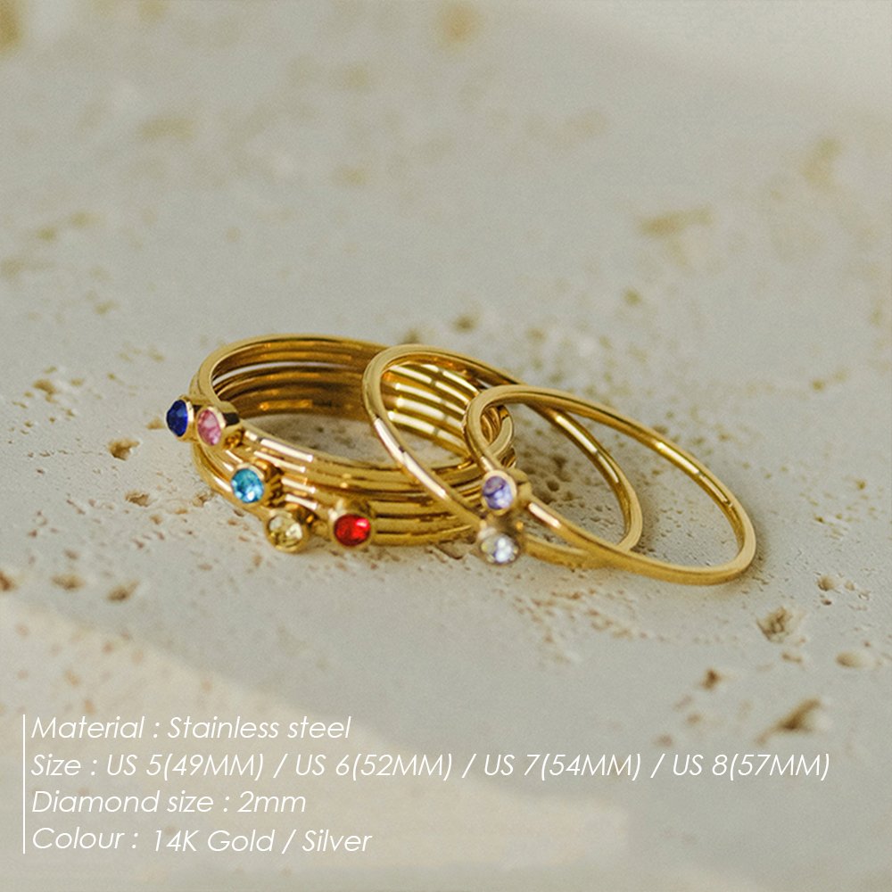 EManco 12 Color Birthstone Rin - Birthstone Ring Set 评论和价格